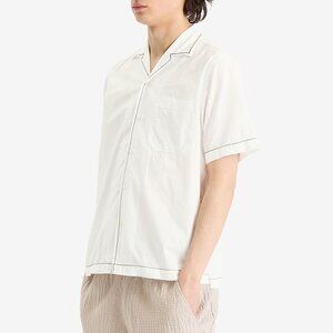 Universal Works Contrast Stitch Minari Shirt in Ecru Size XL